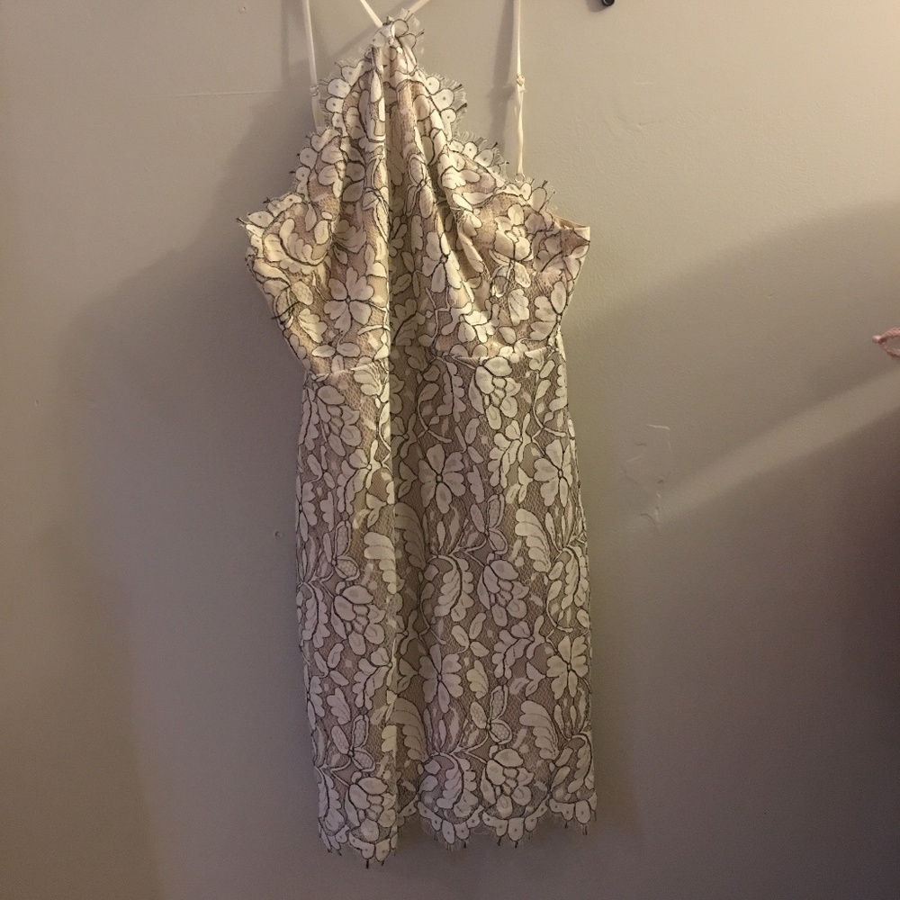 Cute lace halter dress